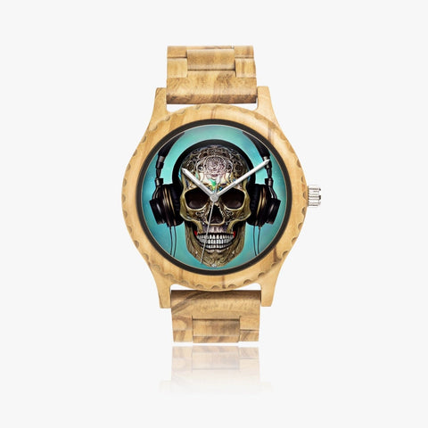 Mechanical Skull  Italian Olive Lumber Wooden Watch