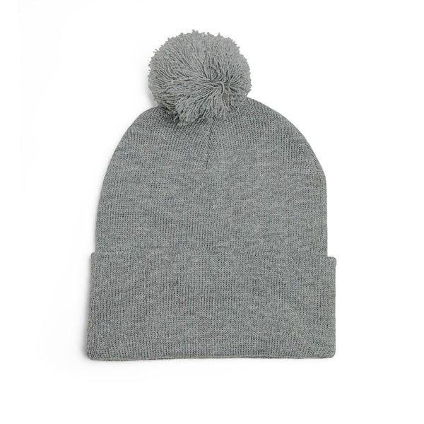 Skull Pom-Pom Knit Cap – Cozy Winter Beanie for Trendy Style