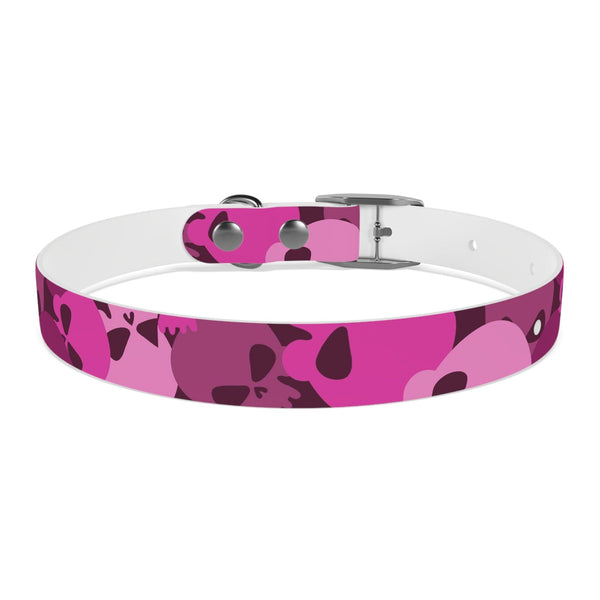 Pink Camo Skulls Dog Collar 4 Sizes