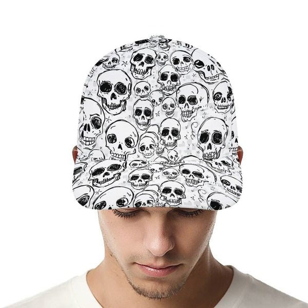 Skulls Pattern Doodle Style Baseball Cap