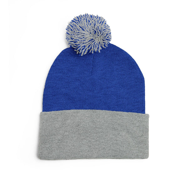 Skull Pom-Pom Knit Cap – Cozy Winter Beanie for Trendy Style