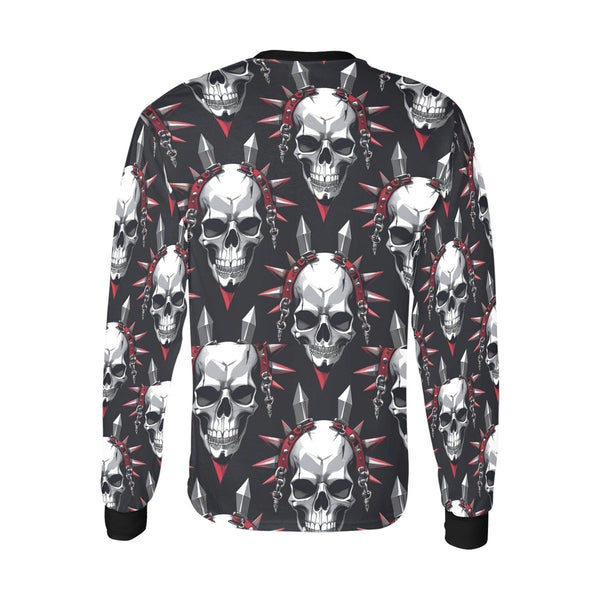 Men's Skulls Spikes and Chains Long Sleeve T-shirt