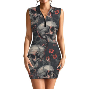 grey dress with red accessories Red Accessories To Bring A 'Pop Of Red' Into Your Look