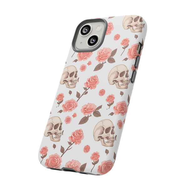 Skull Pink Roses iPhone Tough Cases