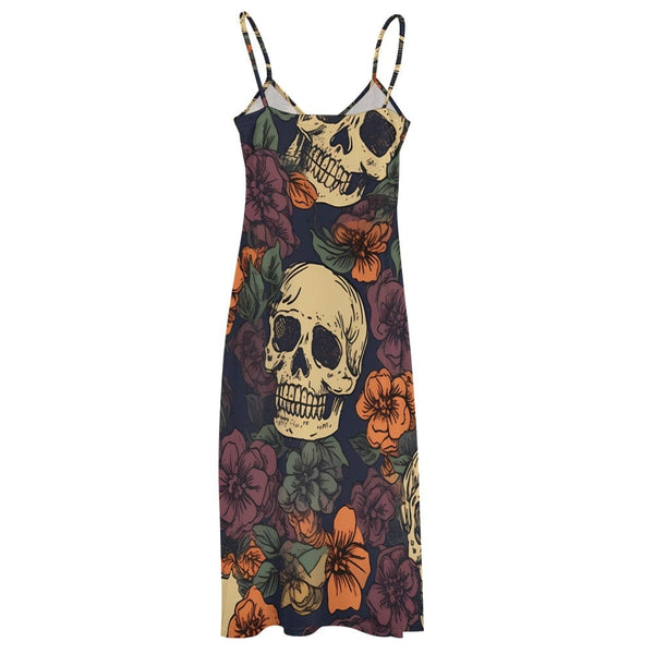 Our Women's skulls & Brown Floral Sling Ankle Long Dress Is The Perfect Combination of Style & Comfort