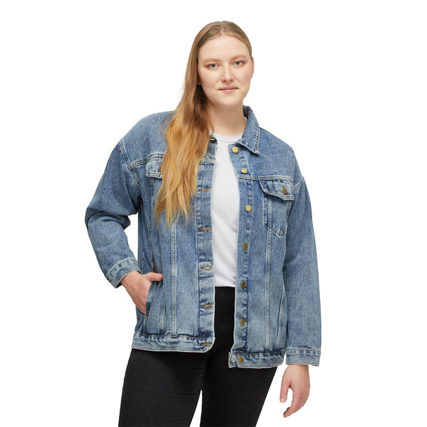 Women's Bright Skull Floral Denim Jacket - perfect for showing off your unique style and making a statement!