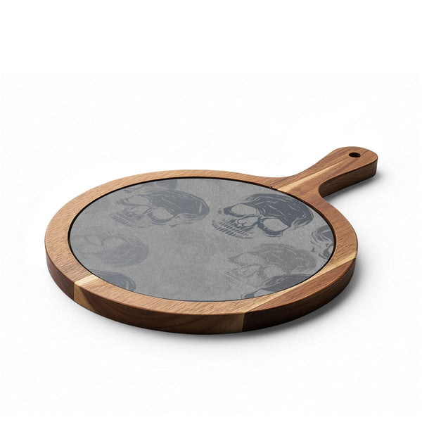 Engraved Skull Slate Charcuterie Board