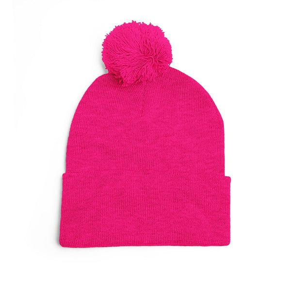 Skull Pom-Pom Knit Cap – Cozy Winter Beanie for Trendy Style