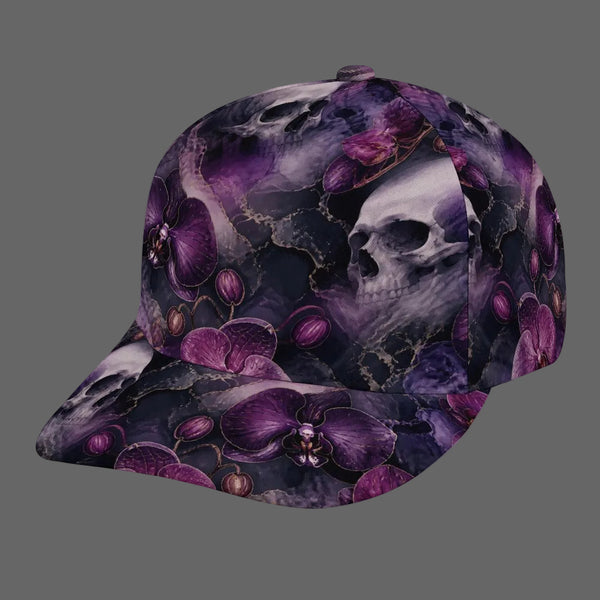 The Ethereal Mist Skull & Purple Orchid Classic Baseball Hat