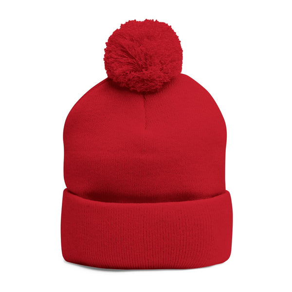 Skull Pom-Pom Knit Cap – Cozy Winter Beanie for Trendy Style