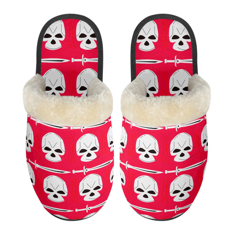 Cozy up your feet with these Women's Skull Non Slip Warm Slippers