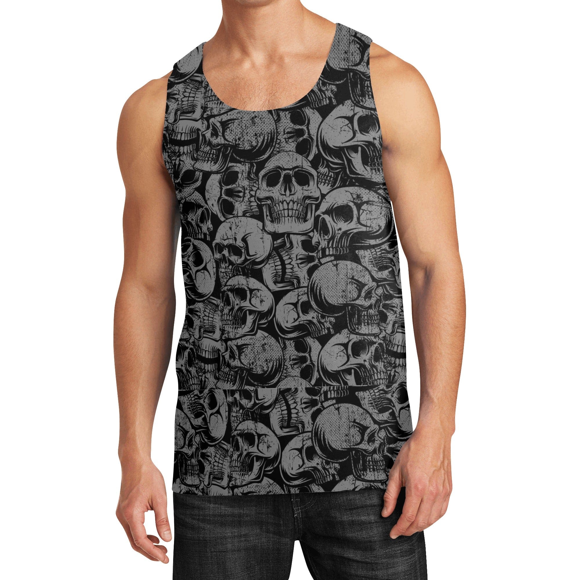 black skull tank top