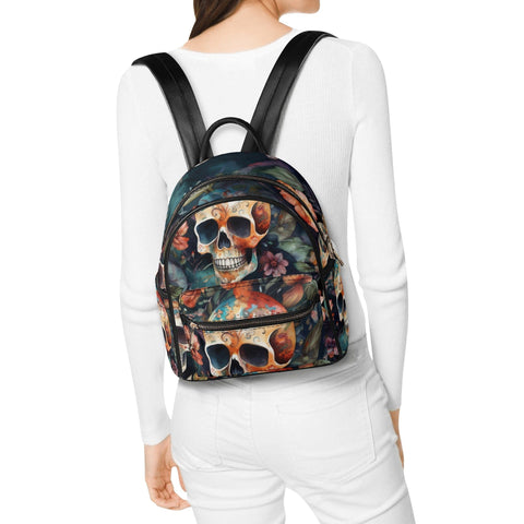 Unisex Skull Leather Backpack – GothicGo