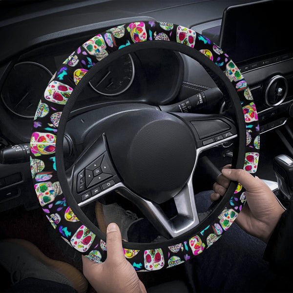 Sugar Skulls Car Steering Wheel Covers