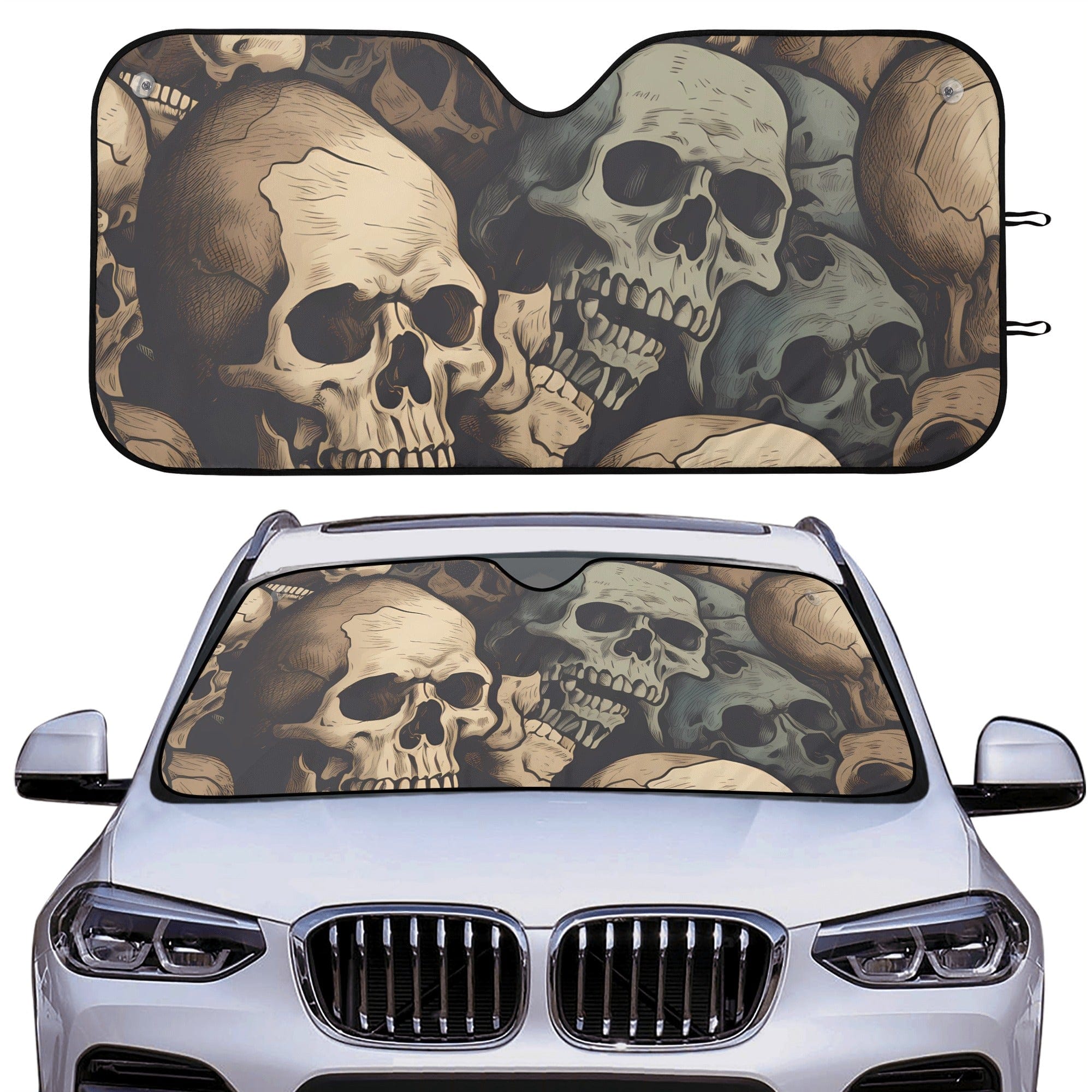 Vintage Skulls Car Auto Sun Shade