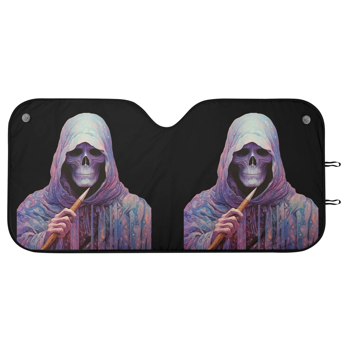Grim Reaper With Hood Car Auto Sun Shade – Everything Skull Clothing ...