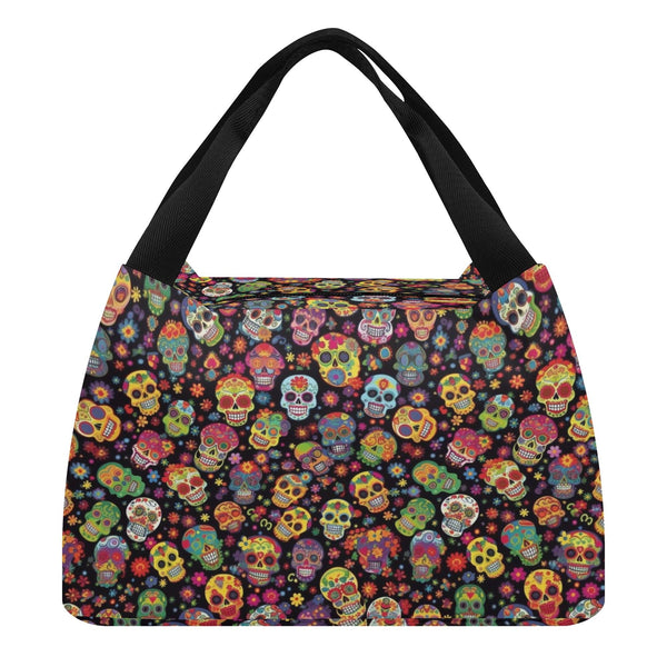Lots of Skulls Portable Tote Lunch Bag