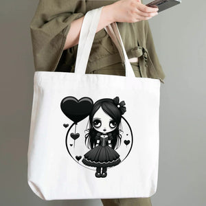 Gothic Girl 100% Cotton Tote Bag