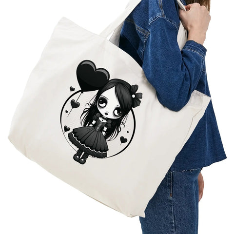 Gothic Girl 100% Cotton Tote Bag