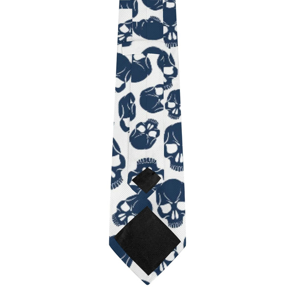 Mens Blue Skulls Soft And Comfortable Necktie