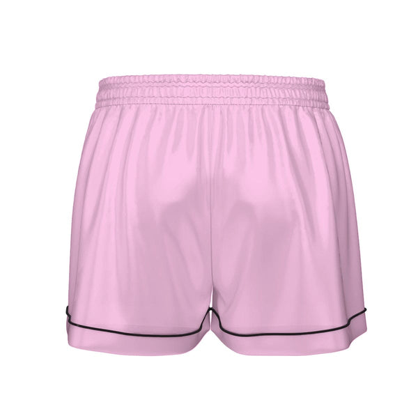 Women's Purple Blue Skulls With Short Sleeve Pajama Set