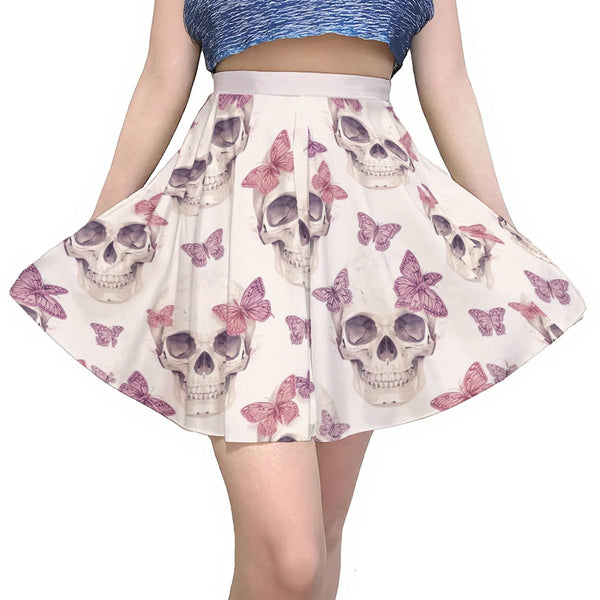 Women's Gothic Skull Print Short Skirt – Edgy Alternative Fashion