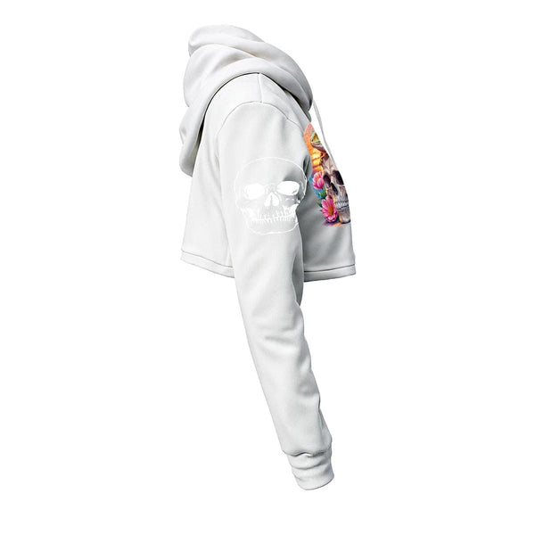 Women's Skull And Lizard Cropped Hoodie 12 Colors