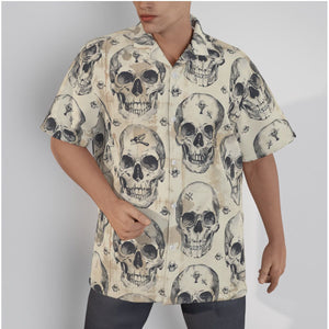 Men's Vintage Slulls Hawaiian Shirt With Button Closure