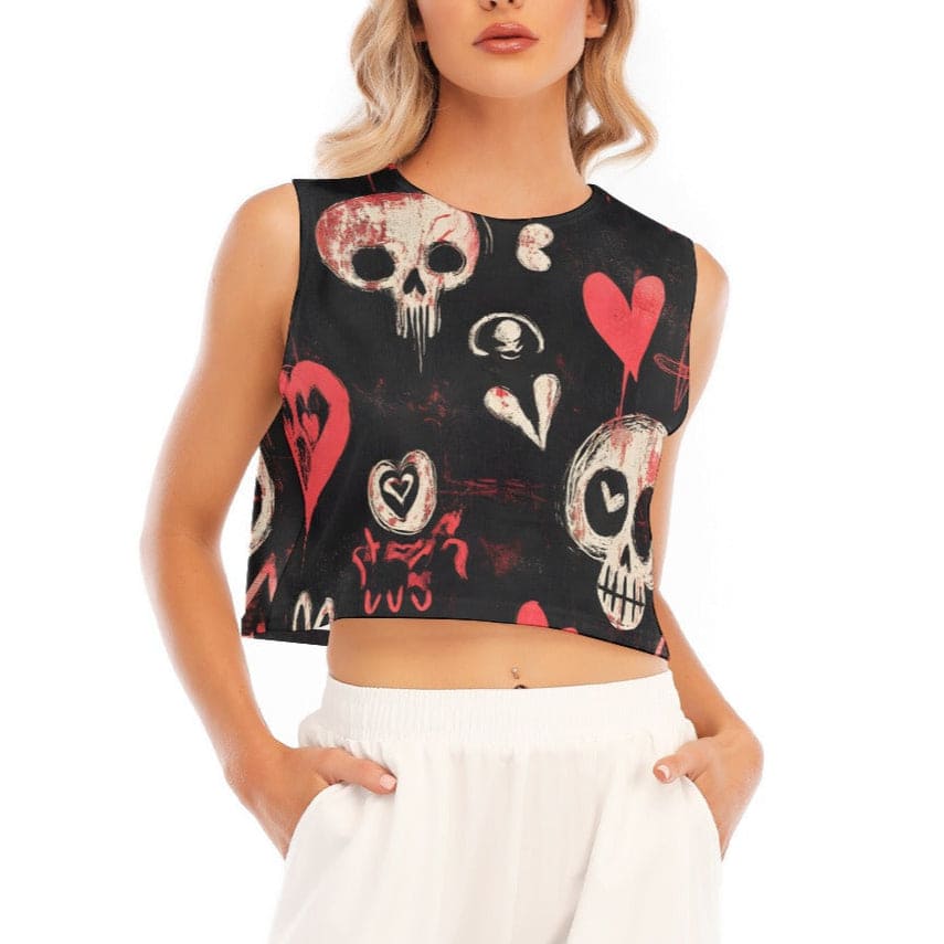 skull crop top