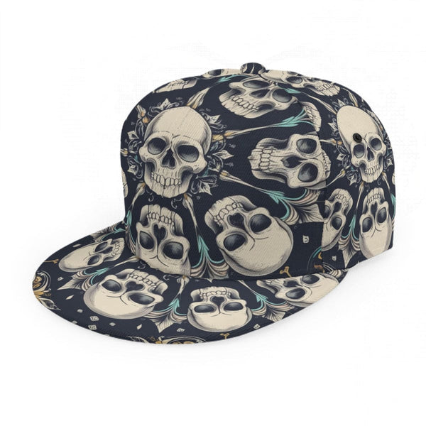 Skulls Baseball Cap With Flat Brim