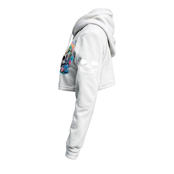 Women's Skull And Lizard Cropped Hoodie 12 Colors