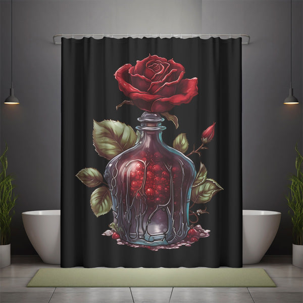 Gothic Rose Bathroom Shower curtain