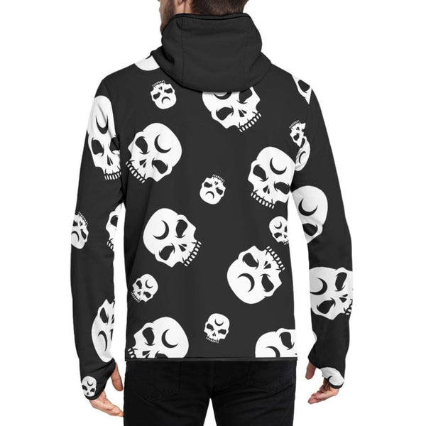 Men's Skulls Stylish Hoodie with Thumb Hole Design