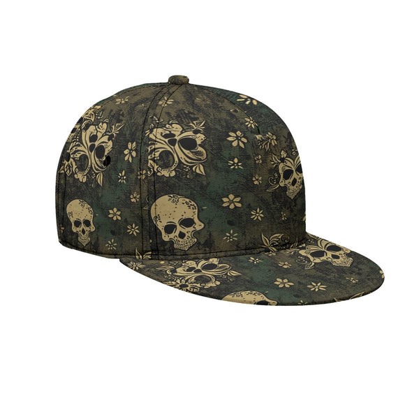 Skull Flat-Brim Breathable and Comfortable Baseball Cap