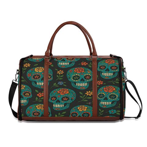dead skulls travel duffel bag Vintage Skull & Roses Duffle Bag – Everything Skull Clothing Merchandise and Accessories