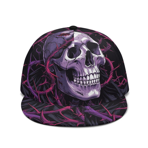 Skulls Barb Wire Pattern Classic Snapback Hat