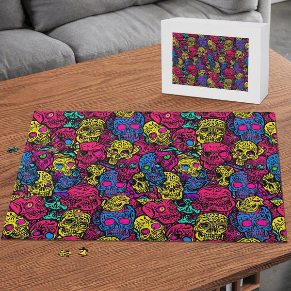 Colorful Skulls Wooden Jigsaw Puzzle 1000 Pcs