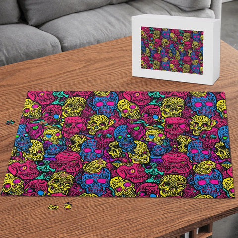 Colorful Skulls Wooden Jigsaw Puzzle 1000 Pcs