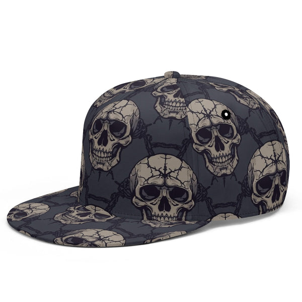 Grunge Skulls With Cracks & Scratches Classic Snapback Hat
