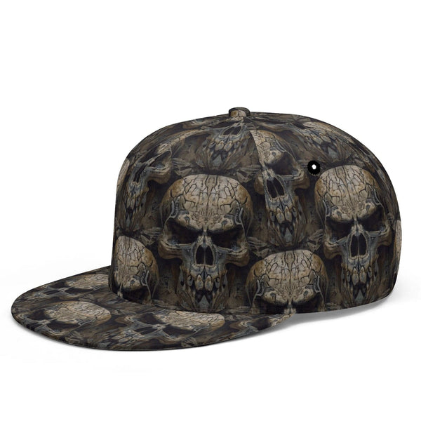 Tribal Skulls Craved In Stone Classic Snapback Hat