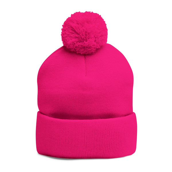 Skull Pom-Pom Knit Cap – Cozy Winter Beanie for Trendy Style