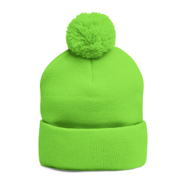 Skull Pom-Pom Knit Cap – Cozy Winter Beanie for Trendy Style