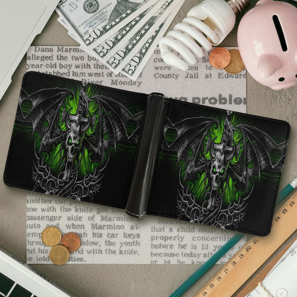 Skull Sword Dragon Multiple Slots Wallet For Men