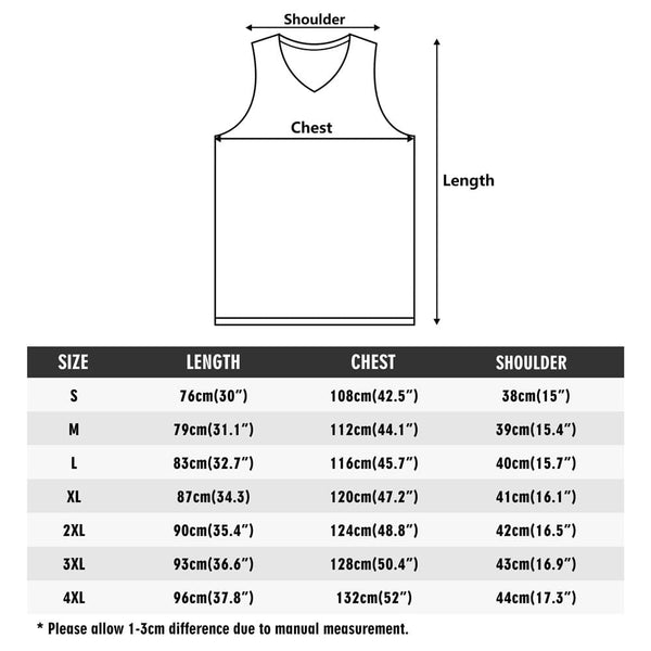 Mens Skull Basketball Jersey Tank Top