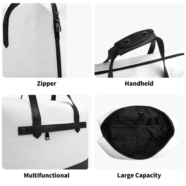 Beigh Skulls & Pink Flowers Waterproof Briefcase Bag