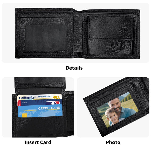 Mens Black Skull Folded Wallet