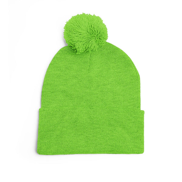Skull Pom-Pom Knit Cap – Cozy Winter Beanie for Trendy Style
