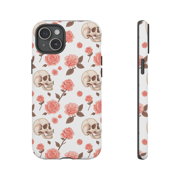 Skull Pink Roses iPhone Tough Cases