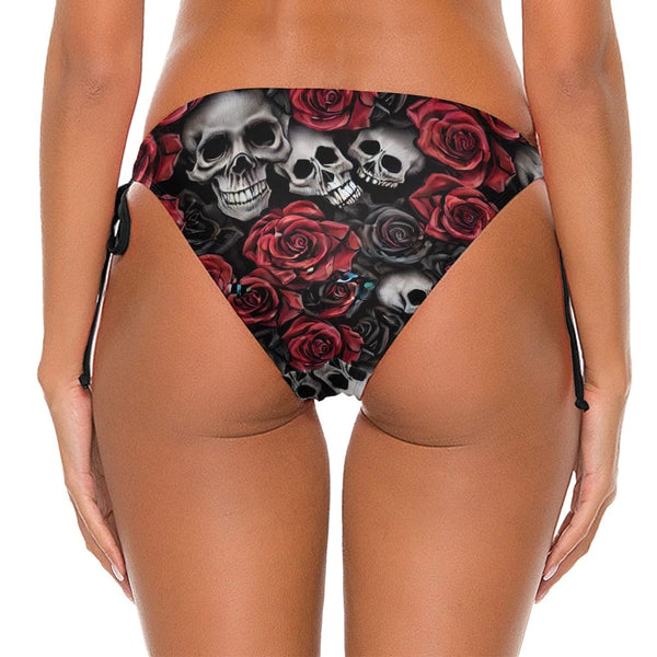 Ladies Skull Rose Bikini Briefs