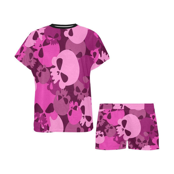 Women's Pink Camo Shorts & Top Pajama Set